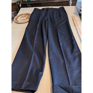 Men's Navy Blue Virgin Wool Cuffed Pants by Nordstrom JB Britches Size 38x32